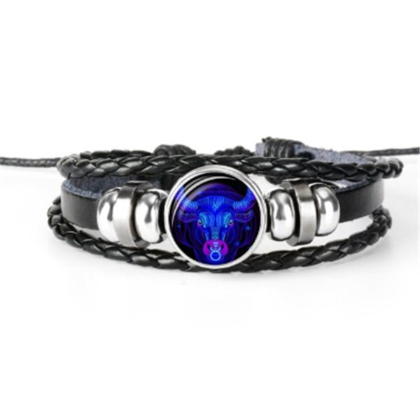 12 Zodiac Constellation Bracelet Luminous Braided Design Bracelet For Men Women Kids - Glitch 69