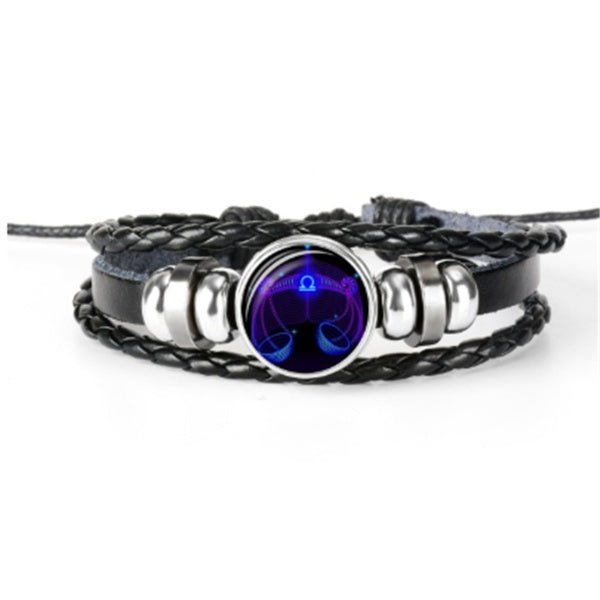 12 Zodiac Constellation Bracelet Luminous Braided Design Bracelet For Men Women Kids - Glitch 69