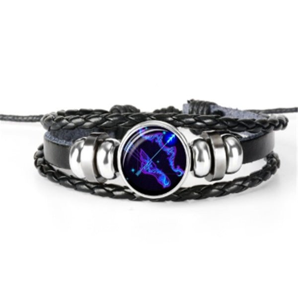 12 Zodiac Constellation Bracelet Luminous Braided Design Bracelet For Men Women Kids - Glitch 69