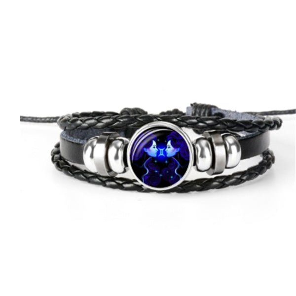 12 Zodiac Constellation Bracelet Luminous Braided Design Bracelet For Men Women Kids - Glitch 69