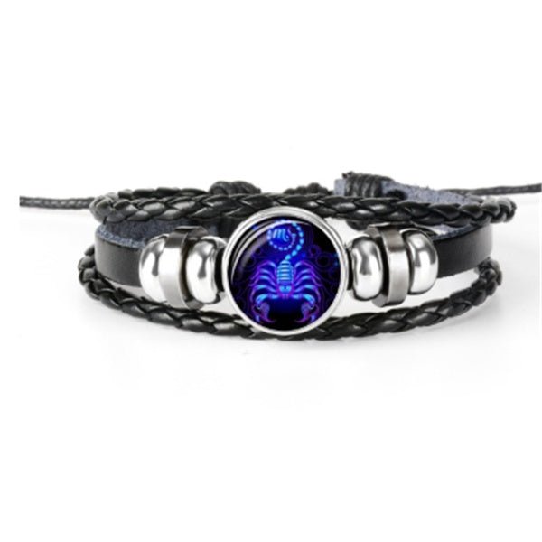 12 Zodiac Constellation Bracelet Luminous Braided Design Bracelet For Men Women Kids - Glitch 69
