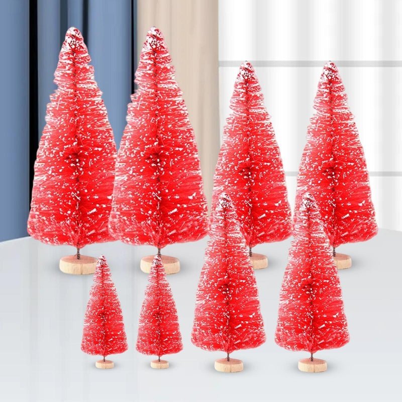 8 Pieces Mini Artificial Christmas Trees For Fairy Garden DIY Christmas Crafts - Glitch 69
