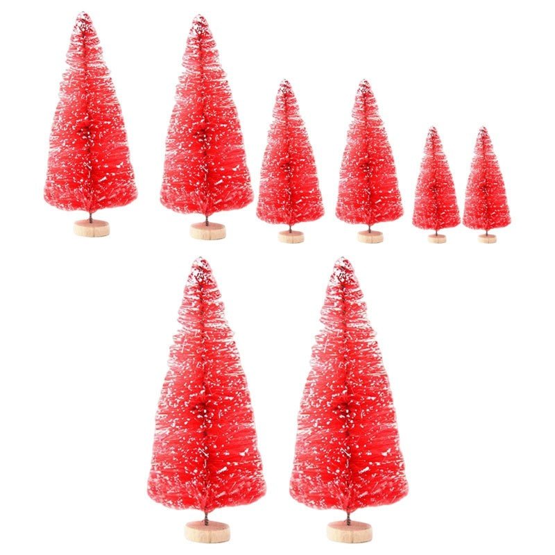 8 Pieces Mini Artificial Christmas Trees For Fairy Garden DIY Christmas Crafts - Glitch 69