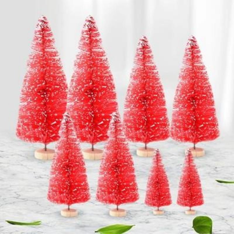 8 Pieces Mini Artificial Christmas Trees For Fairy Garden DIY Christmas Crafts - Glitch 69