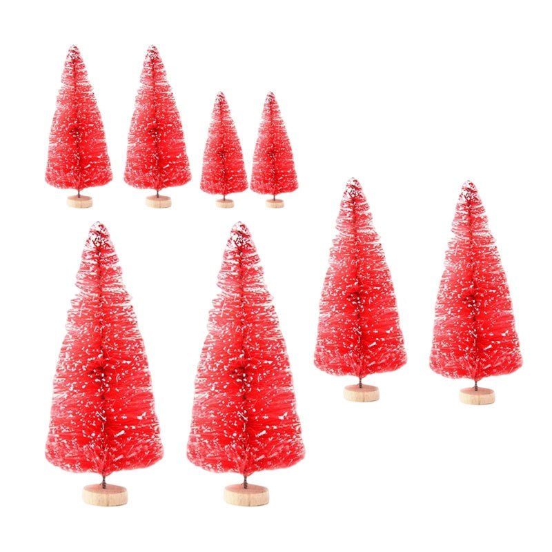 8 Pieces Mini Artificial Christmas Trees For Fairy Garden DIY Christmas Crafts - Glitch 69