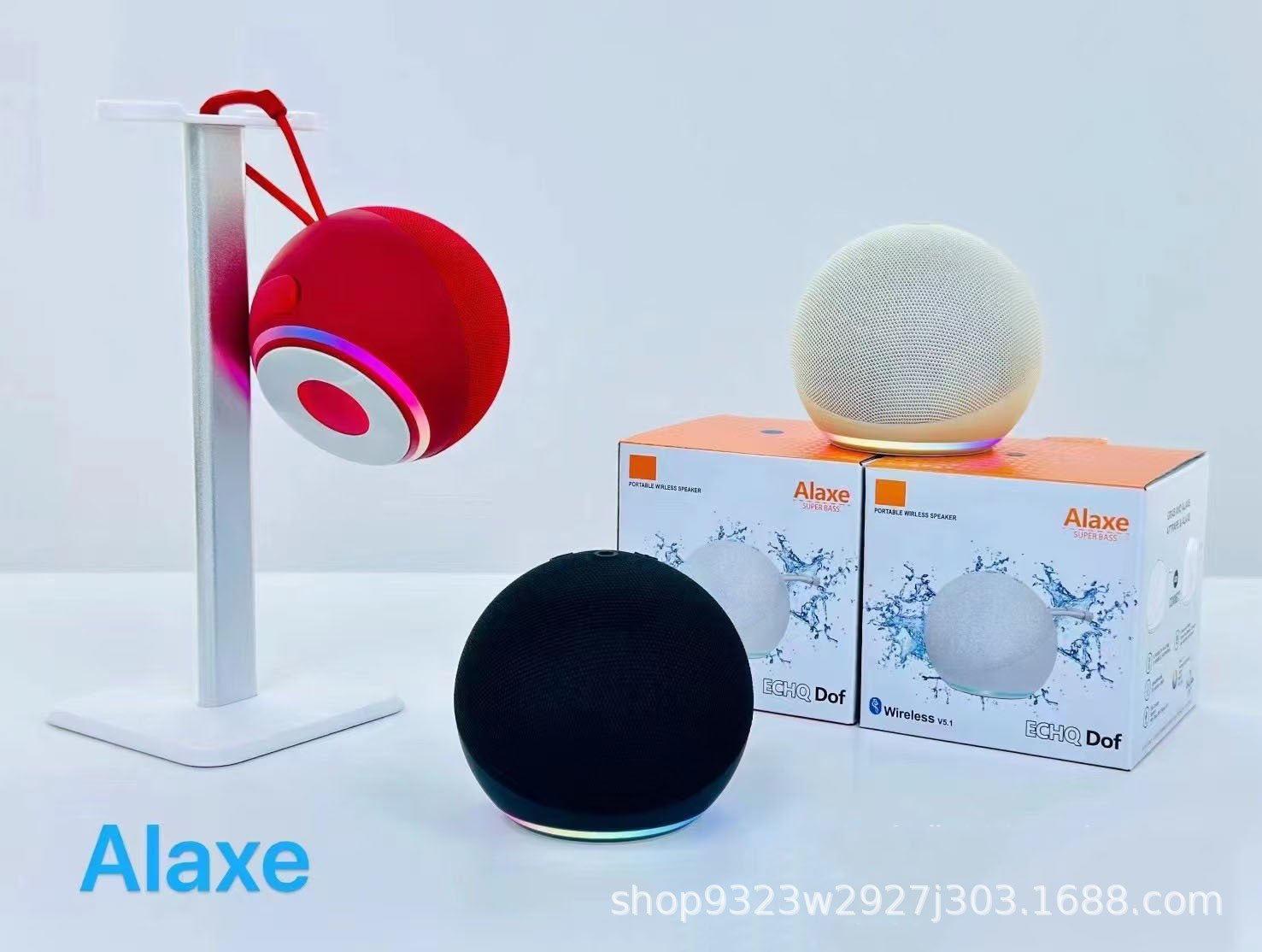 Alaxe wireless speaker wall bracket fabric card insertion small speaker desktop mini subwoofer - Glitch 69