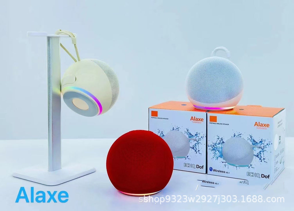 Alaxe wireless speaker wall bracket fabric card insertion small speaker desktop mini subwoofer - Glitch 69