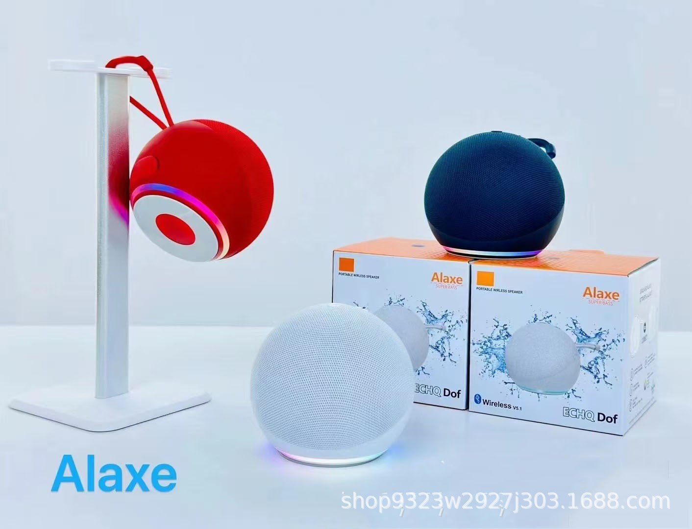 Alaxe wireless speaker wall bracket fabric card insertion small speaker desktop mini subwoofer - Glitch 69