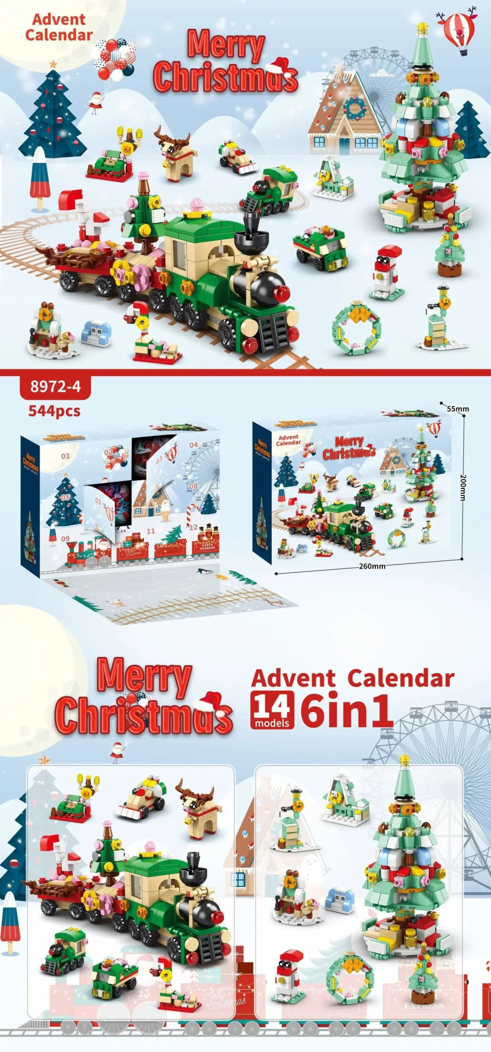 Christmas Advent Calendar Surprise Building Blocks Set Box Kid Toys Xmas Advent Calendar Bricks Diy Kit Children’s Gift Kalender - Glitch 69