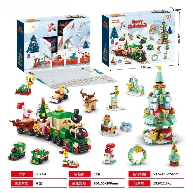 Christmas Advent Calendar Surprise Building Blocks Set Box Kid Toys Xmas Advent Calendar Bricks Diy Kit Children’s Gift Kalender - Glitch 69
