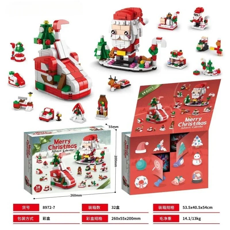 Christmas Advent Calendar Surprise Building Blocks Set Box Kid Toys Xmas Advent Calendar Bricks Diy Kit Children’s Gift Kalender - Glitch 69