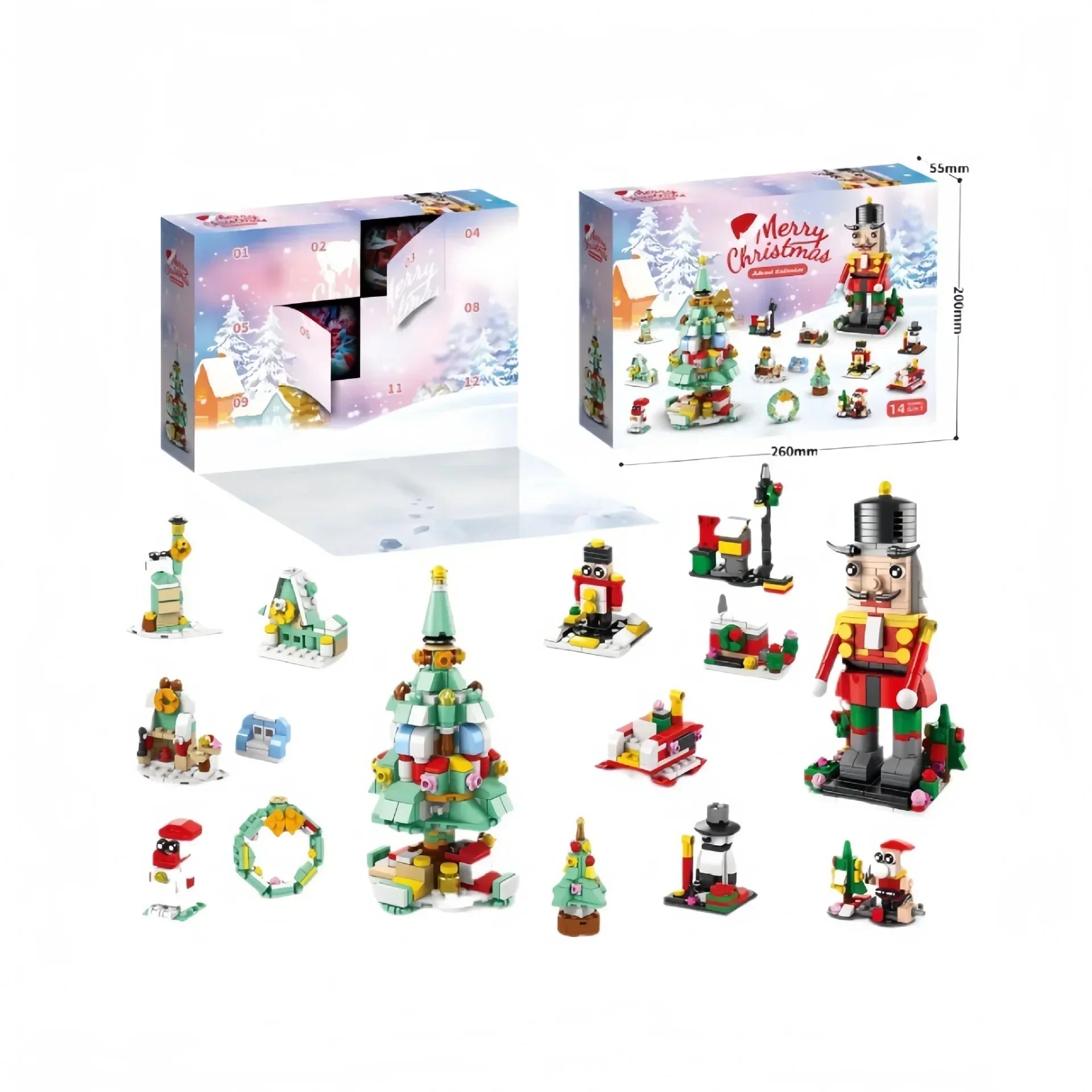 Christmas Advent Calendar Surprise Building Blocks Set Box Kid Toys Xmas Advent Calendar Bricks Diy Kit Children’s Gift Kalender - Glitch 69