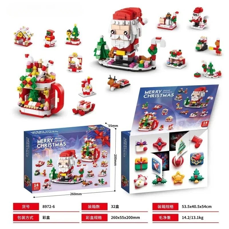 Christmas Advent Calendar Surprise Building Blocks Set Box Kid Toys Xmas Advent Calendar Bricks Diy Kit Children’s Gift Kalender - Glitch 69