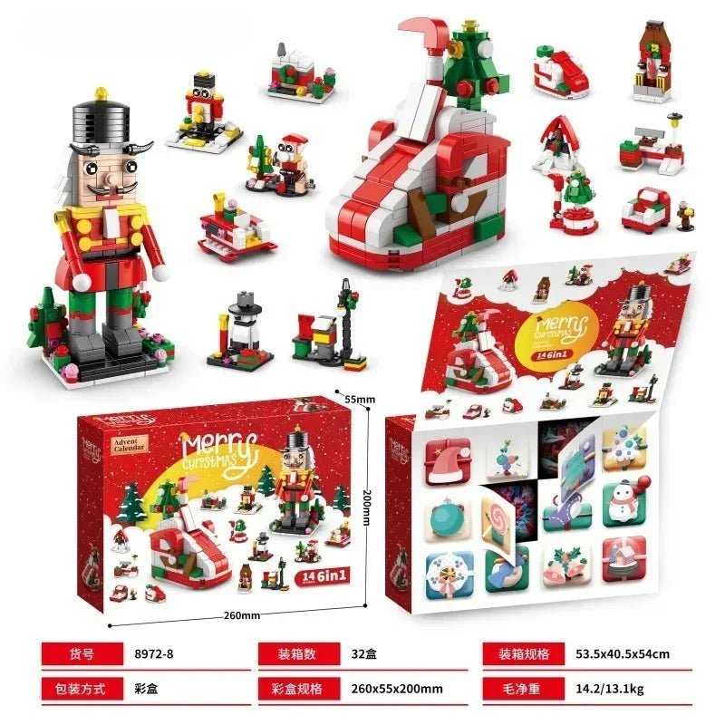 Christmas Advent Calendar Surprise Building Blocks Set Box Kid Toys Xmas Advent Calendar Bricks Diy Kit Children’s Gift Kalender - Glitch 69