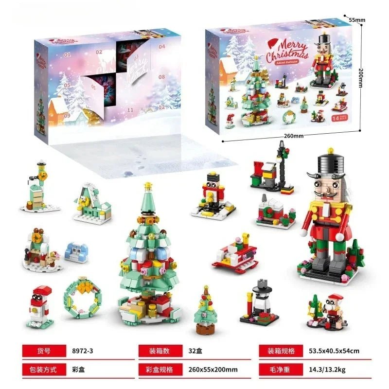 Christmas Advent Calendar Surprise Building Blocks Set Box Kid Toys Xmas Advent Calendar Bricks Diy Kit Children’s Gift Kalender - Glitch 69