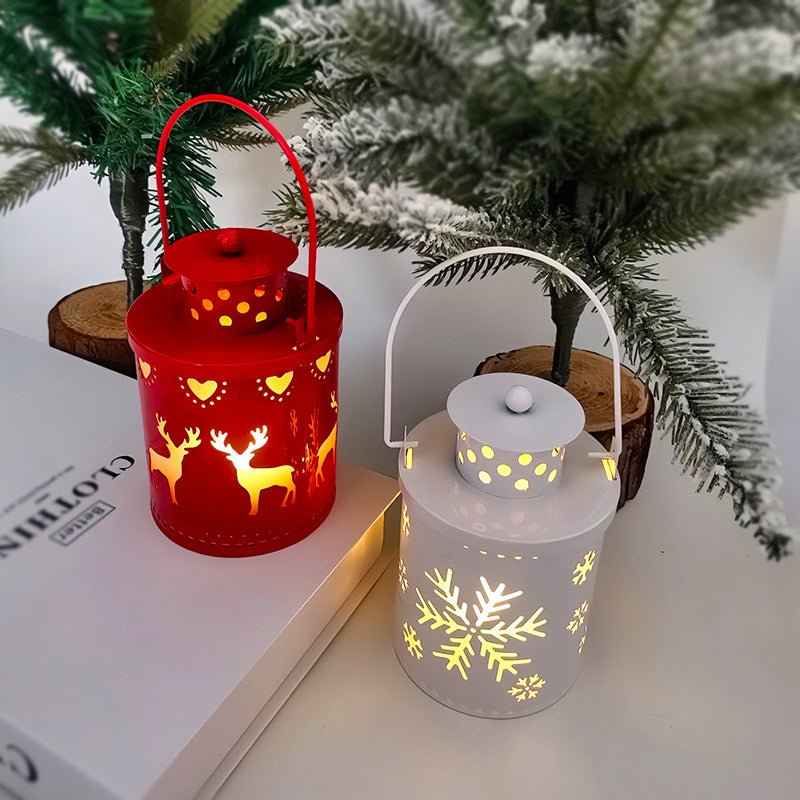 Christmas Candle Lights LED Small Lanterns Wind Lights Electronic Candles Nordic Style Creative Holiday Decoration Decorations - Glitch 69