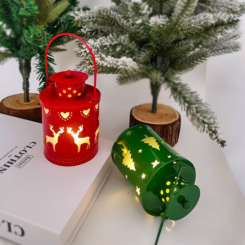 Christmas Candle Lights LED Small Lanterns Wind Lights Electronic Candles Nordic Style Creative Holiday Decoration Decorations - Glitch 69