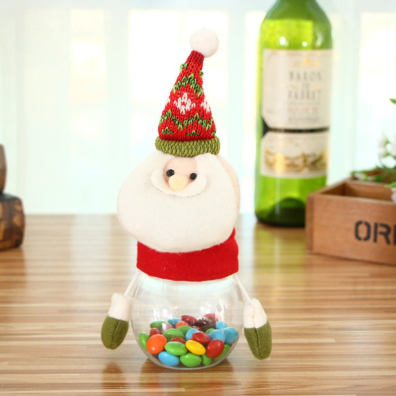 Christmas Candy Jar Children Kids Storage Bottle Santa Bag Christmas Sweet Box Gift Chocolate Candy Box Natale Decorazioni - Glitch 69