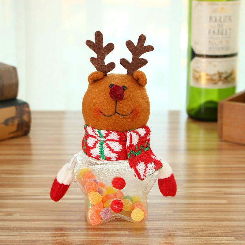 Christmas Candy Jar Children Kids Storage Bottle Santa Bag Christmas Sweet Box Gift Chocolate Candy Box Natale Decorazioni - Glitch 69