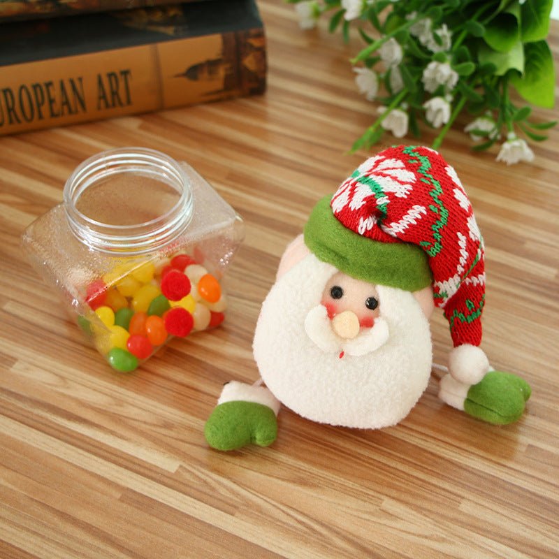 Christmas Candy Jar Children Kids Storage Bottle Santa Bag Christmas Sweet Box Gift Chocolate Candy Box Natale Decorazioni - Glitch 69