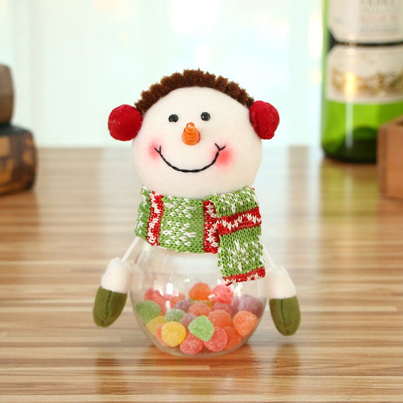 Christmas Candy Jar Children Kids Storage Bottle Santa Bag Christmas Sweet Box Gift Chocolate Candy Box Natale Decorazioni - Glitch 69
