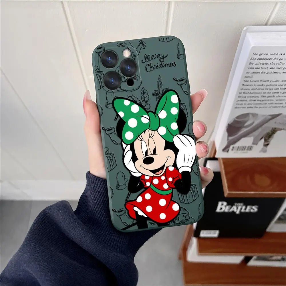 Disneys Christmas Pattern Phone Case For iPhone 17 16 15 14 13 12 11 Pro Max Cases For iPhone 17Air 16 Plus 16E X Silicone Cover - Glitch 69