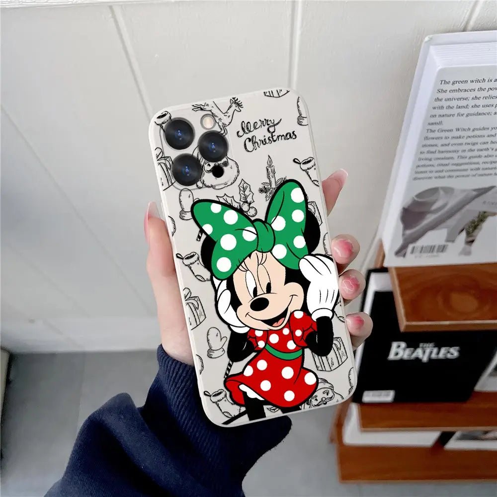 Disneys Christmas Pattern Phone Case For iPhone 17 16 15 14 13 12 11 Pro Max Cases For iPhone 17Air 16 Plus 16E X Silicone Cover - Glitch 69