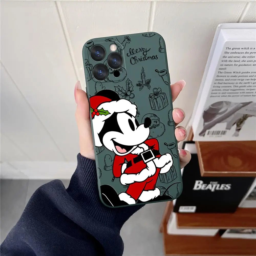 Disneys Christmas Pattern Phone Case For iPhone 17 16 15 14 13 12 11 Pro Max Cases For iPhone 17Air 16 Plus 16E X Silicone Cover - Glitch 69