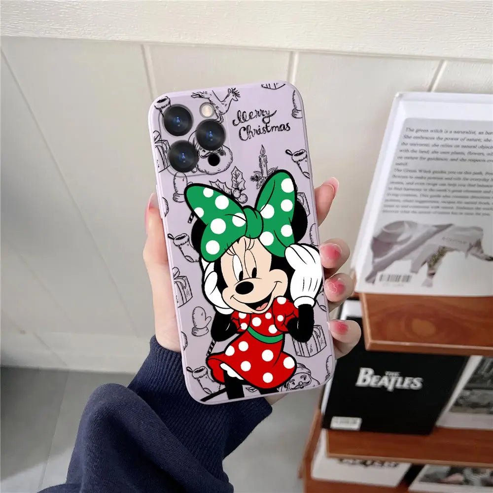 Disneys Christmas Pattern Phone Case For iPhone 17 16 15 14 13 12 11 Pro Max Cases For iPhone 17Air 16 Plus 16E X Silicone Cover - Glitch 69