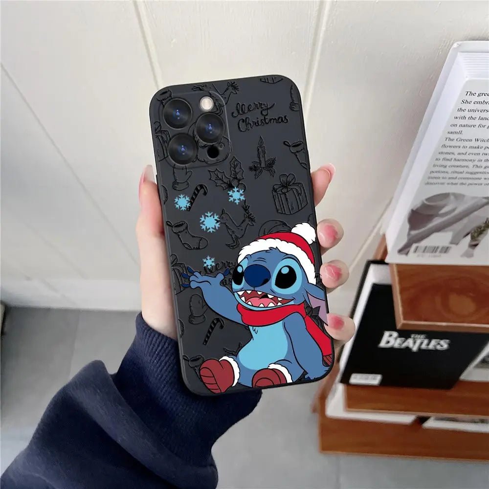 Disneys Christmas Pattern Phone Case For iPhone 17 16 15 14 13 12 11 Pro Max Cases For iPhone 17Air 16 Plus 16E X Silicone Cover - Glitch 69