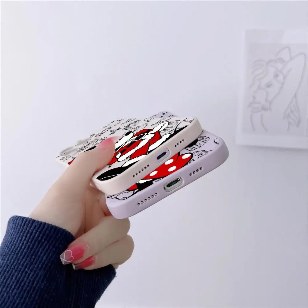 Disneys Christmas Pattern Phone Case For iPhone 17 16 15 14 13 12 11 Pro Max Cases For iPhone 17Air 16 Plus 16E X Silicone Cover - Glitch 69