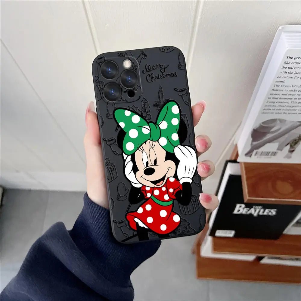 Disneys Christmas Pattern Phone Case For iPhone 17 16 15 14 13 12 11 Pro Max Cases For iPhone 17Air 16 Plus 16E X Silicone Cover - Glitch 69