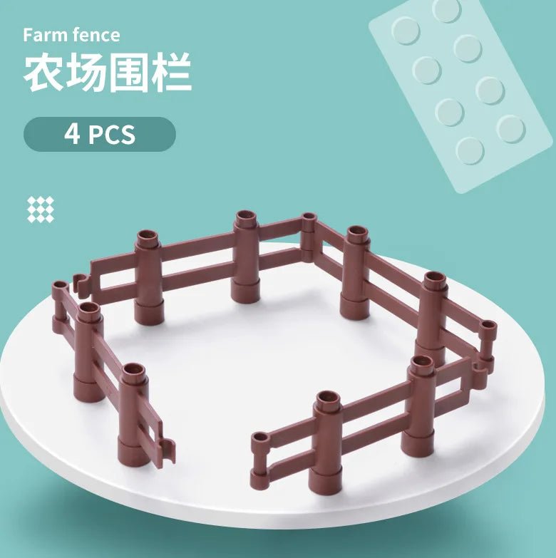 Farm Animals Bricks Christmas Tree Accessory Big Large Particle Building Blocks Compatible With Duploed Education Children Toy - Glitch 69