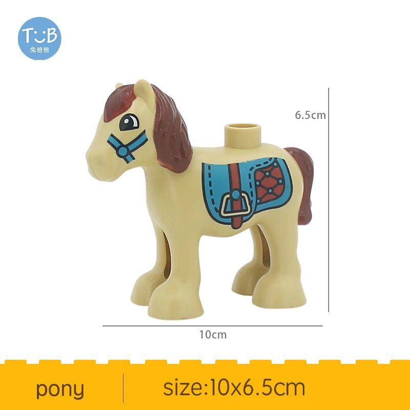 Farm Animals Bricks Christmas Tree Accessory Big Large Particle Building Blocks Compatible With Duploed Education Children Toy - Glitch 69