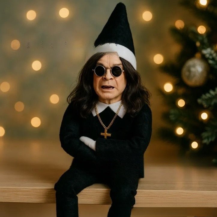 Fashion Ozzy Christmas Elf Doll Xmas Trees Decoration Ornaments Music Godfather Classic Sitting Posture Noel Elf Plush Toys - Glitch 69