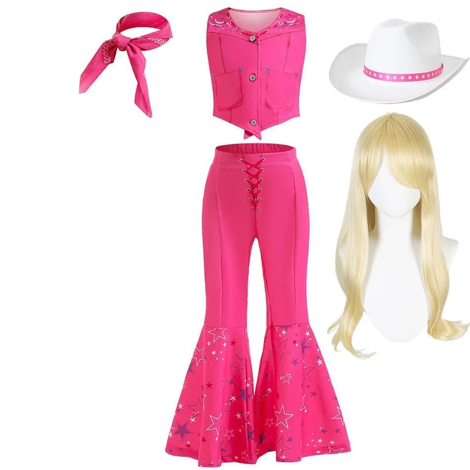 Girls Barbi Peach Costume Baby Wednesday Halloween Ruffles Disguise Kids Cosplay Dancing Layered Clothes Addams Christmas Dress - Glitch 69