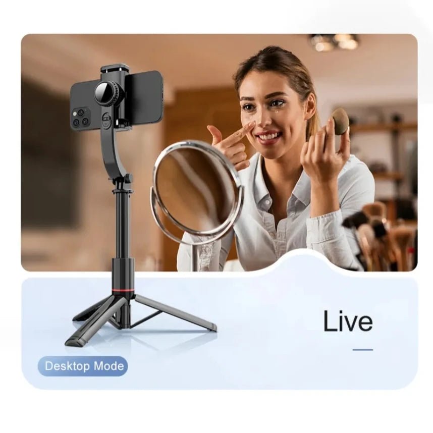 L19 Selfie Stick 70cm Aluminum Alloy Rods Adjustable Foldable Stable Tripod Gimbal Stabilizer Remote Control for Mobile Phone - Glitch 69