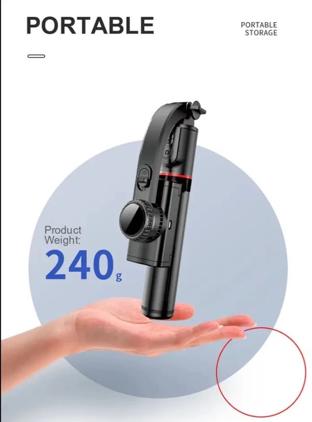 L19 Selfie Stick 70cm Aluminum Alloy Rods Adjustable Foldable Stable Tripod Gimbal Stabilizer Remote Control for Mobile Phone - Glitch 69