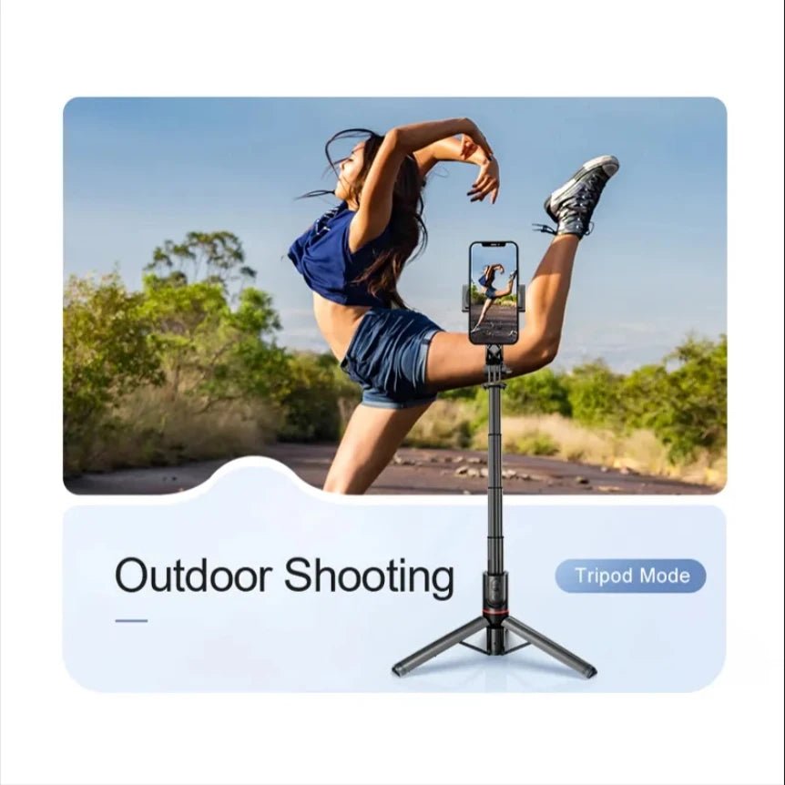 L19 Selfie Stick 70cm Aluminum Alloy Rods Adjustable Foldable Stable Tripod Gimbal Stabilizer Remote Control for Mobile Phone - Glitch 69