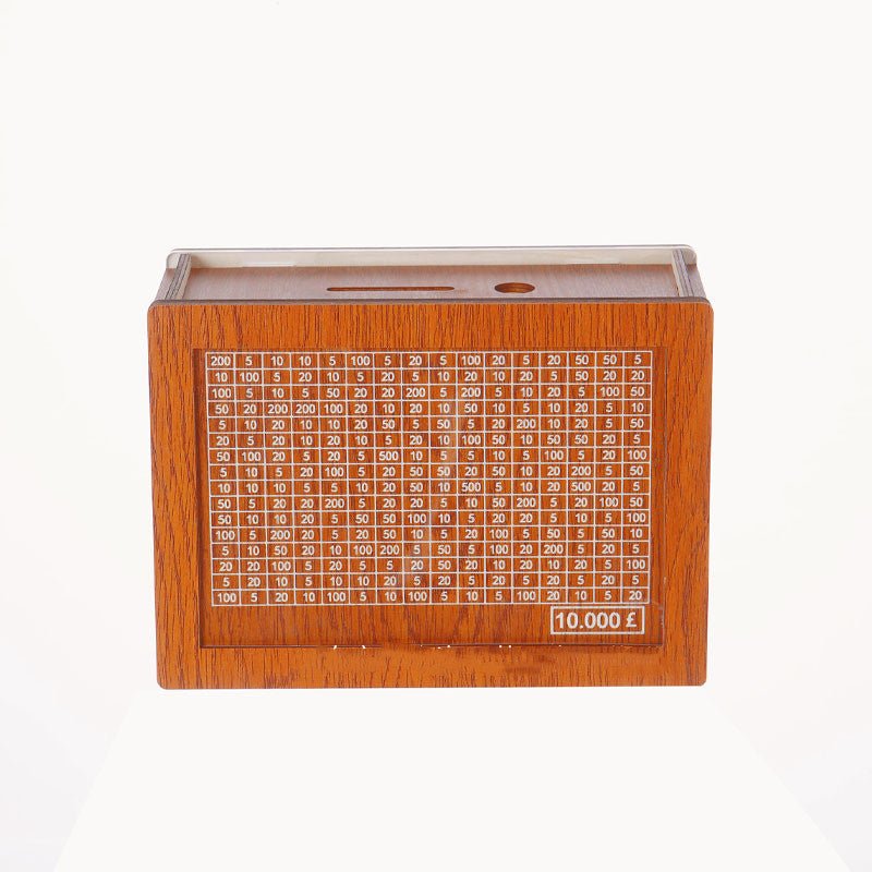 Money Box Piggy Bank Wood Money Bank Reusable Money Box With Saving Goal And Numbers To Check For Helps The Habit Of Saving - Glitch 69