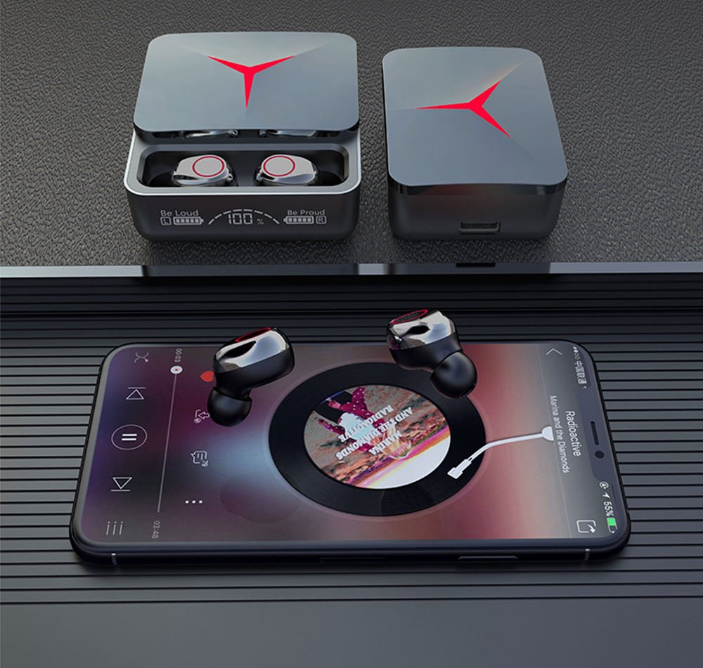 New Arrival Slide M90 Pro Pro Tws Bt5.3 Earbuds Touch Tws Gaming Earbuds Tws Wireless Earbuds - Glitch 69