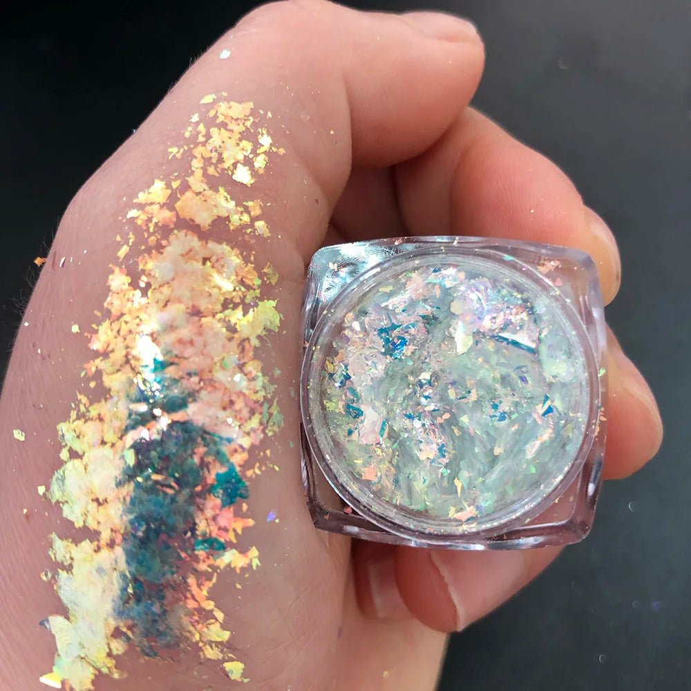New Christmas Chameleon Glitter Flakes 1Jar(1 - 2g) Holographic Color - Changed Chameleon Sequins Red/Green Manicure Chameleon Flake - Glitch 69