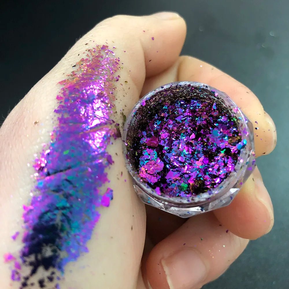 New Christmas Chameleon Glitter Flakes 1Jar(1 - 2g) Holographic Color - Changed Chameleon Sequins Red/Green Manicure Chameleon Flake - Glitch 69