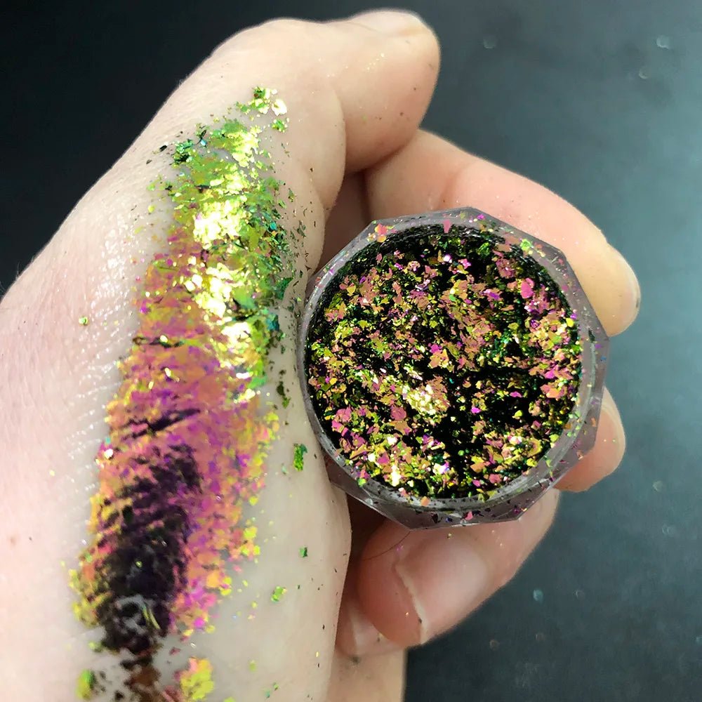 New Christmas Chameleon Glitter Flakes 1Jar(1 - 2g) Holographic Color - Changed Chameleon Sequins Red/Green Manicure Chameleon Flake - Glitch 69