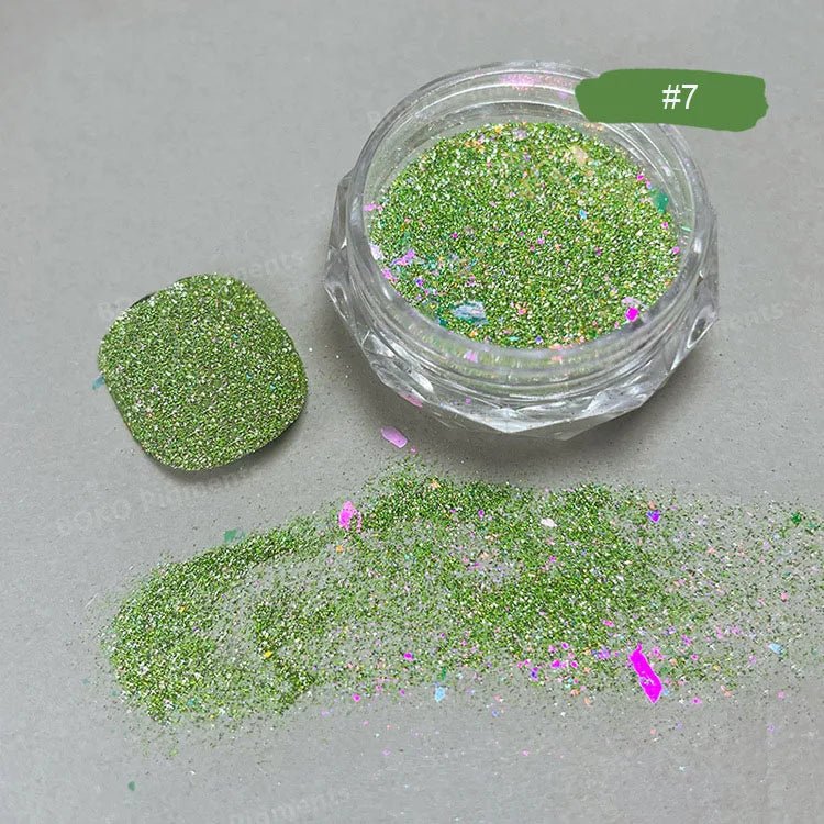 New Christmas Chameleon Glitter Flakes 1Jar(1 - 2g) Holographic Color - Changed Chameleon Sequins Red/Green Manicure Chameleon Flake - Glitch 69