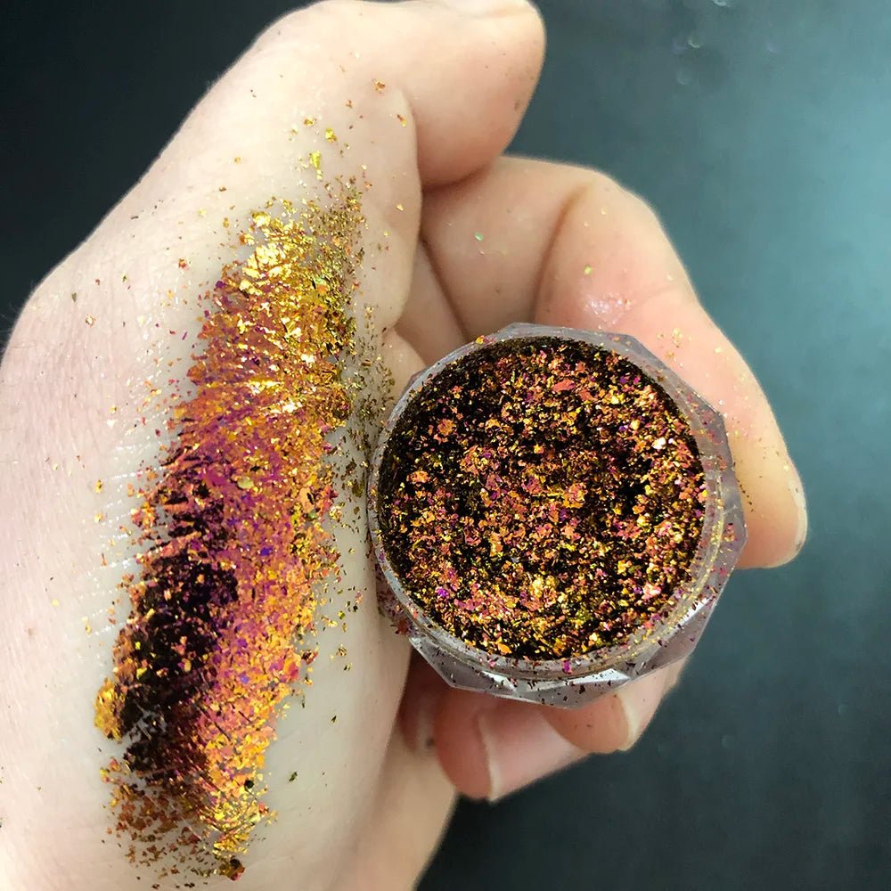 New Christmas Chameleon Glitter Flakes 1Jar(1 - 2g) Holographic Color - Changed Chameleon Sequins Red/Green Manicure Chameleon Flake - Glitch 69