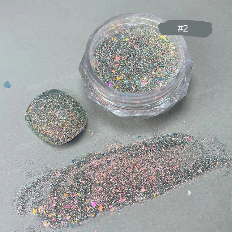 New Christmas Chameleon Glitter Flakes 1Jar(1 - 2g) Holographic Color - Changed Chameleon Sequins Red/Green Manicure Chameleon Flake - Glitch 69