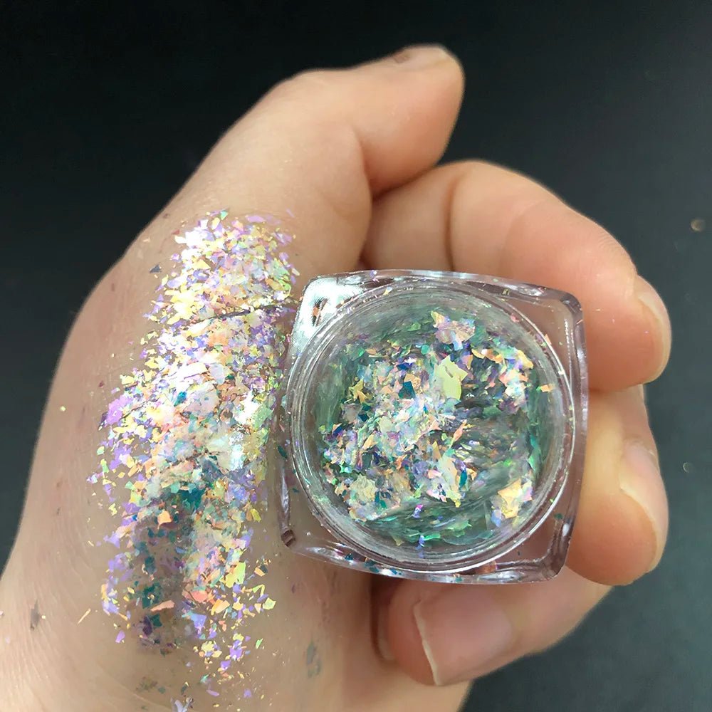 New Christmas Chameleon Glitter Flakes 1Jar(1 - 2g) Holographic Color - Changed Chameleon Sequins Red/Green Manicure Chameleon Flake - Glitch 69
