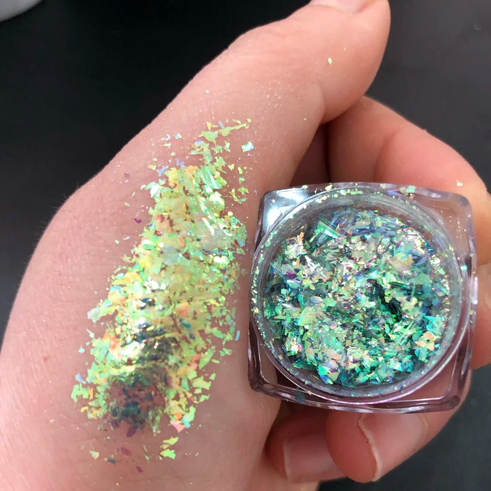 New Christmas Chameleon Glitter Flakes 1Jar(1 - 2g) Holographic Color - Changed Chameleon Sequins Red/Green Manicure Chameleon Flake - Glitch 69