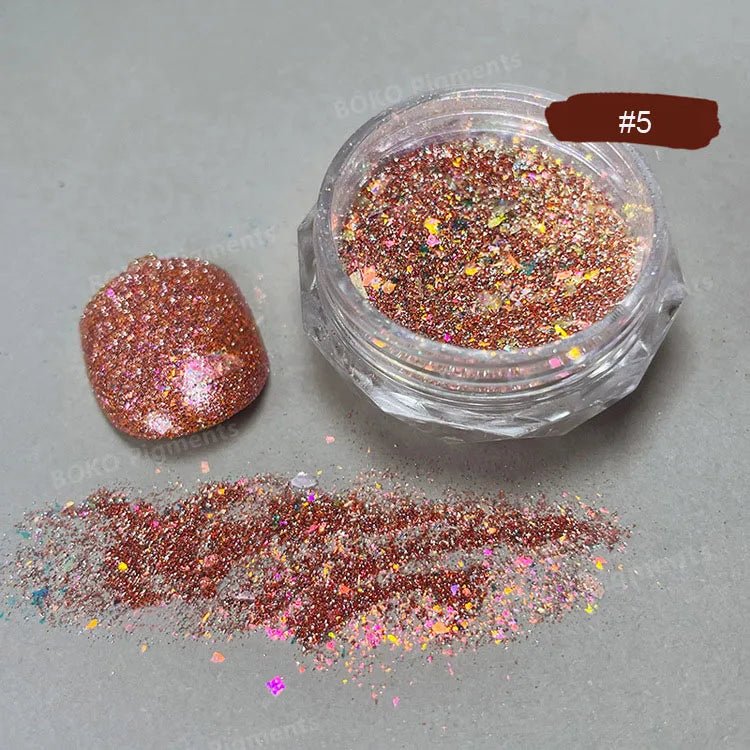 New Christmas Chameleon Glitter Flakes 1Jar(1 - 2g) Holographic Color - Changed Chameleon Sequins Red/Green Manicure Chameleon Flake - Glitch 69